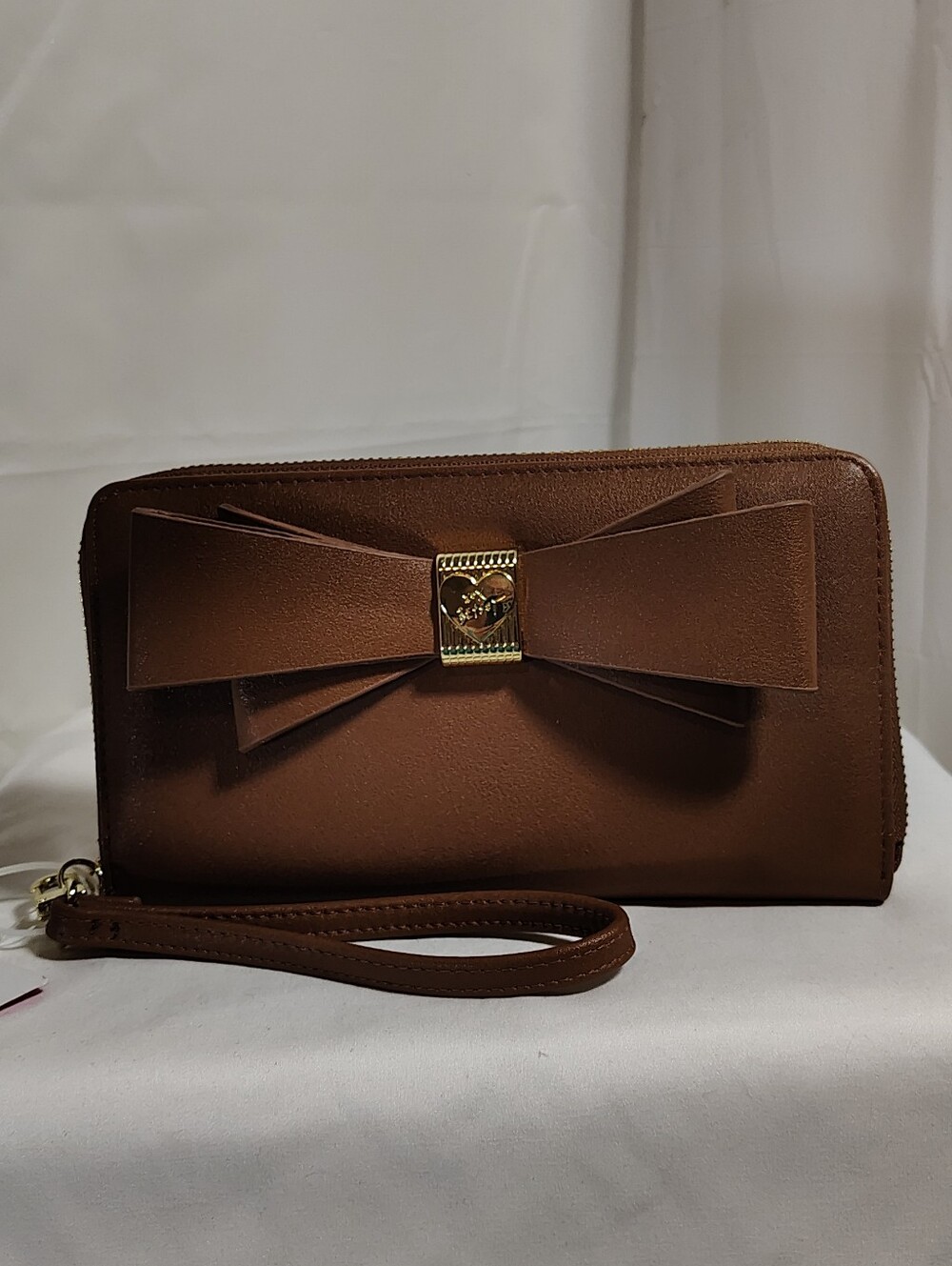 Betsey Johnson Cognac Wallet Wristlet